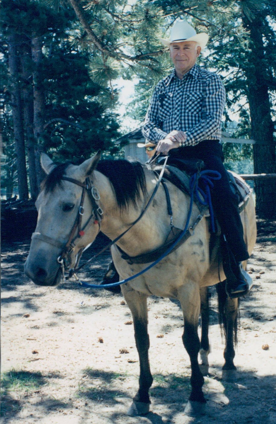 Max Walker on horseback. 